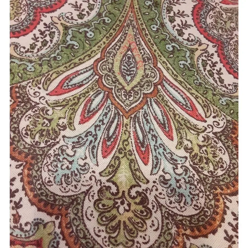 100%Cotton Earthy Floral Scroll Tablecloth 60x105 Quality